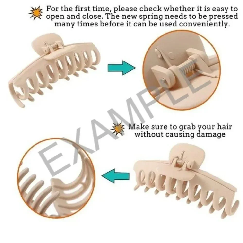 Smoke Big Claw Hair Clips in Matte Finish  CL4103  NWT Boutique